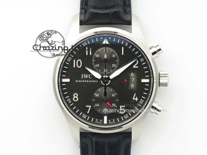 MIROTIME 0404 Comfortable Pilot Chrono IW388003 Real Ceramic ZF 1:1 Best Edition On Black Nylon Strap A 7322